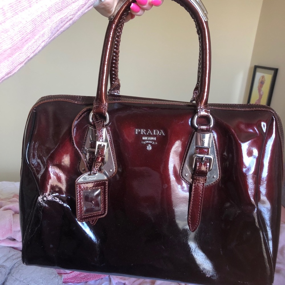 Prada Ombré Vernice Sfumato Bowler Bag